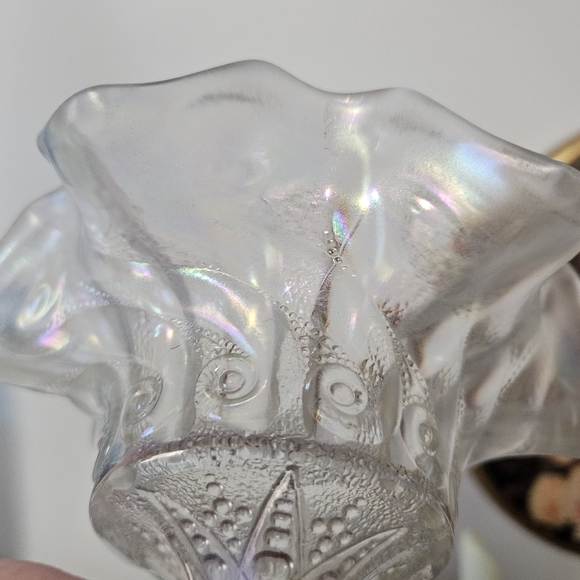 Iridescent Dugan Glass Compote Dish - Picture 7 of 7